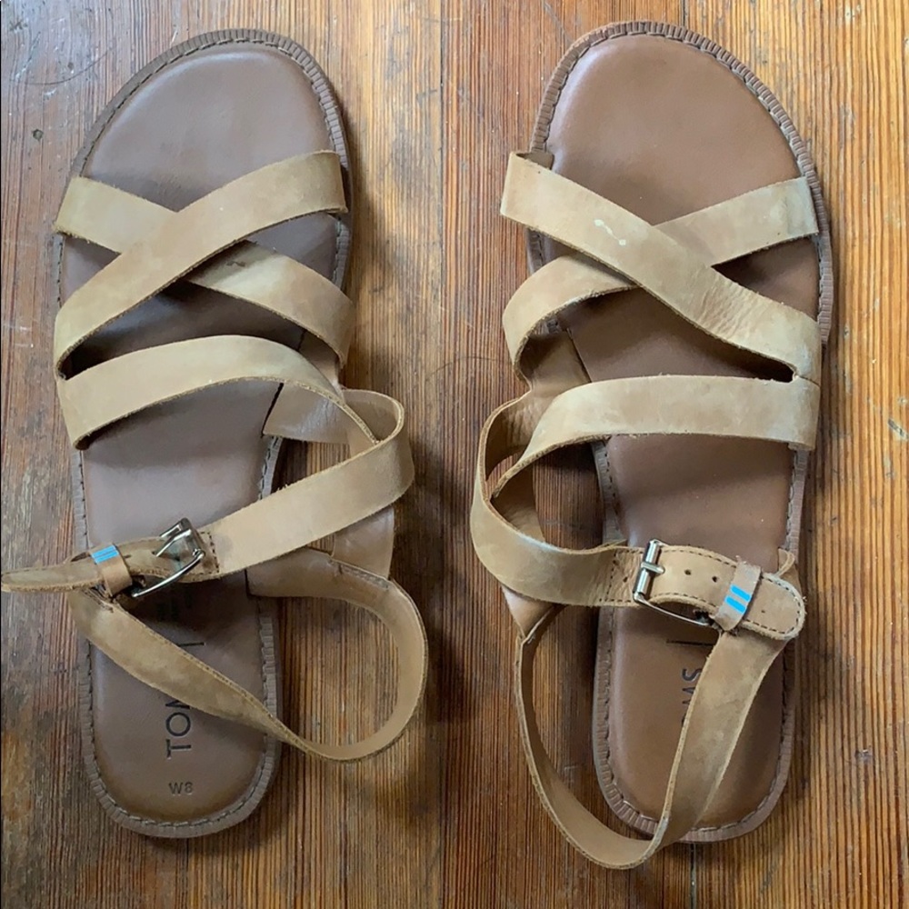 🌻 Toms Leather Women’s Sicily Sandals